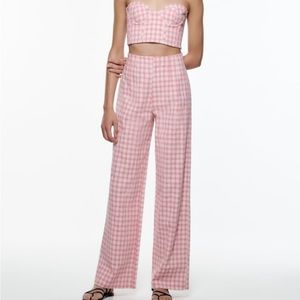 Full length gingham pants